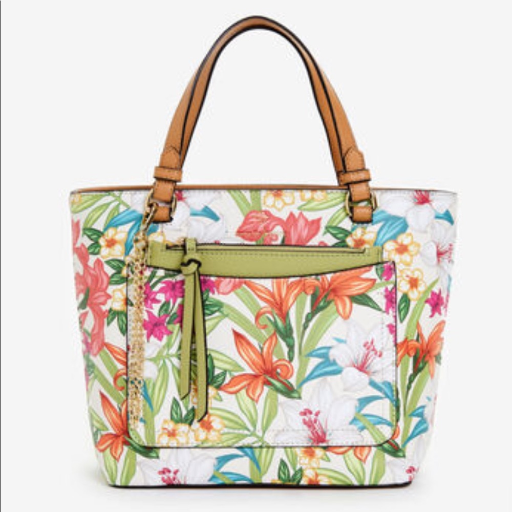 Nanette Lepore Printed Satchel With Removable Wristlet